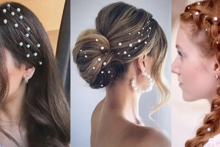Perlas en el cabello, la nueva moda que siempre queda bien
