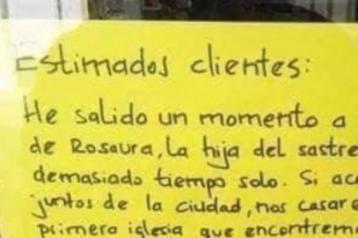“Estimados clientes”: el insólito cartel que dejó el dueño de un bar para avisar que ya volvía