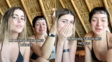 Fue a una playa nudista, le mandó una foto a su mamá y ella la puso en su estado de WhatsApp