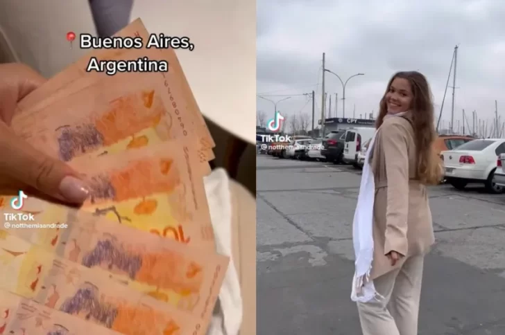 La reacción de una turista que llegó al país y cambió 40 dólares: “Voy a vivir como una reina” La reacción de una turista que llegó al país y cambió 40 dólares: “Voy a vivir como una reina”