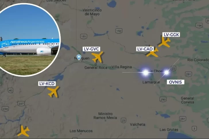 Aseguran que ovnis acompañaron 2 vuelos comerciales con destino a Bariloche