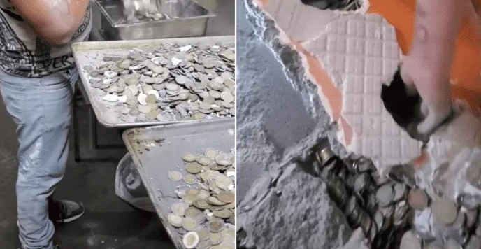 Albañiles encontraron un “tesoro” mientras trabajaban en una casa Albañiles encontraron un “tesoro” mientras trabajaban en una casa