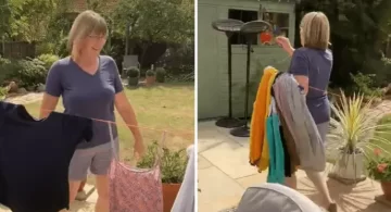 [VIDEO] Una mujer mostró su secreto para colgar la ropa rapidísimo