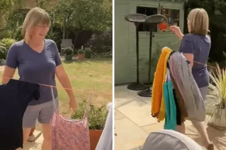 [VIDEO] Una mujer mostró su secreto para colgar la ropa rapidísimo