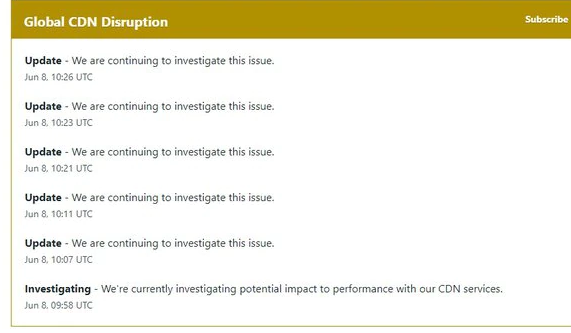 Una perturbación en Internet afectó a páginas de Gobiernos y portales de grandes medios Una perturbación en Internet afectó a páginas de Gobiernos y portales de grandes medios