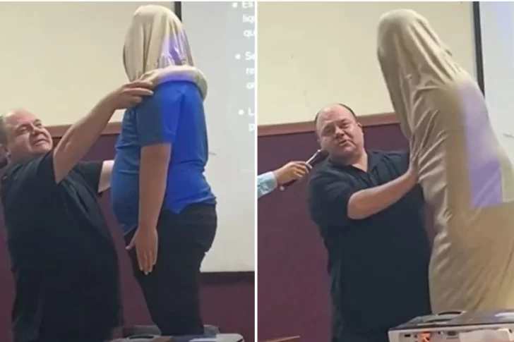 Un profesor se hizo viral por su ingeniosa explicación sobre cómo usar preservativos