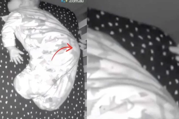 El impactante video viral de un supuesto fantasma que intenta tocar a una beba
