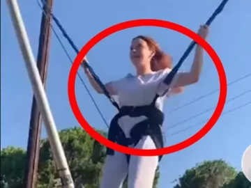 Una joven se salvó de milagro al salir ‘disparada’ de un bungee trampolín Una joven se salvó de milagro al salir ‘disparada’ de un bungee trampolín