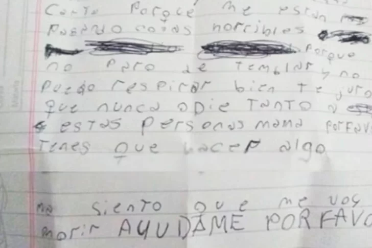 La carta de una nena que sufre acoso escolar: “Mami, me están pasando cosas horribles”