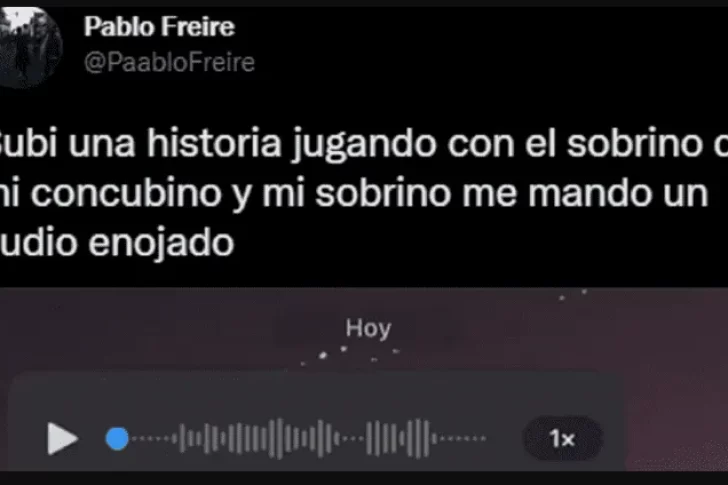 Los audios virales de un nene celoso porque su tío jugó con otro niño
