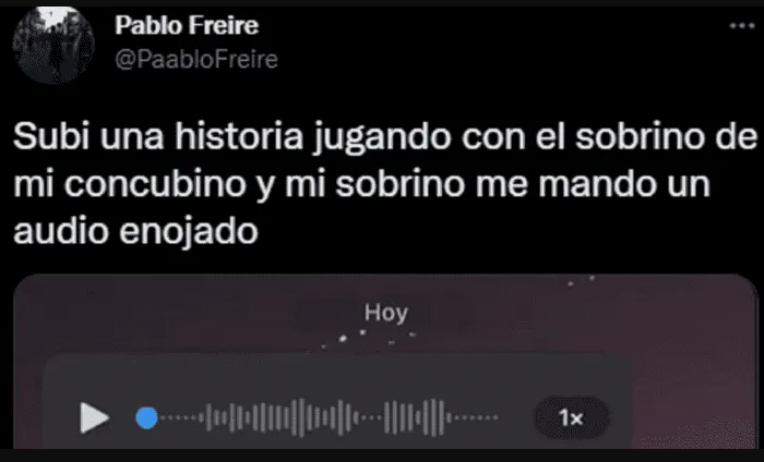 Los audios virales de un nene celoso porque su tío jugó con otro niño