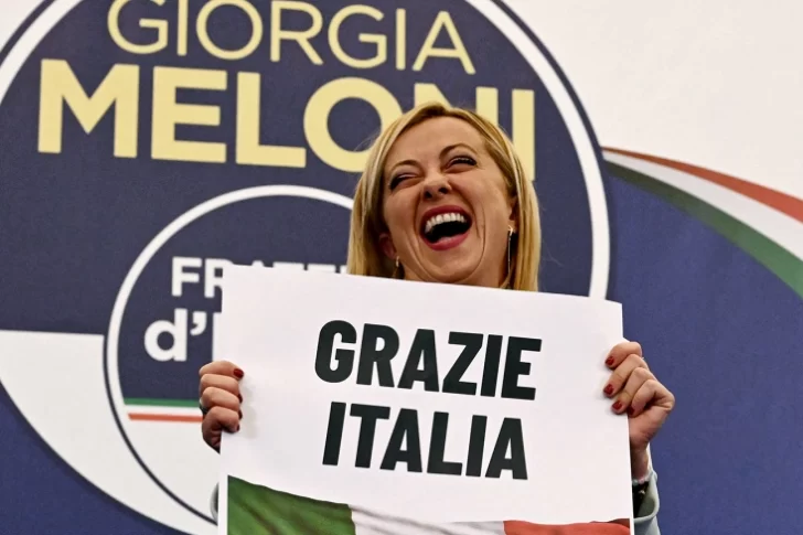 La derecha italiana ganó y Giorgia Meloni será la próxima primera ministra del país