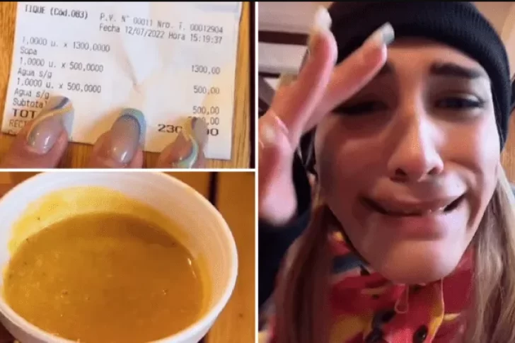 Le cobraron una fortuna por una sopa en vaso descartable y el ticket se hizo viral