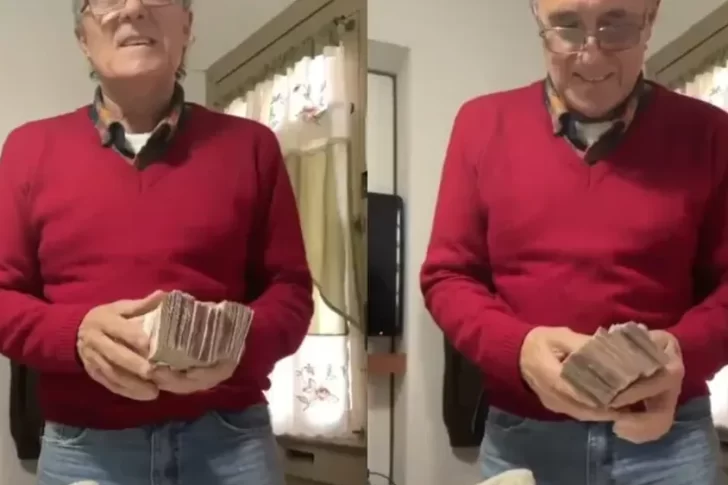 Mostró la jubilación de su papá y se hizo viral: “Para 15 días alcanza”