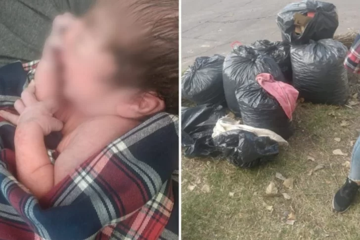 Una vecina creyó que había un gatito abandonado entre bolsas de basura y era una beba
