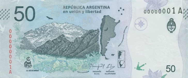 El Cóndor Andino, protagonista del nuevo billete de 50 pesos El Cóndor Andino, protagonista del nuevo billete de 50 pesos