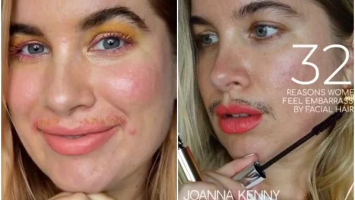 Una influencer lucha contra los estereotipos tiñendo su bigote de colores Una influencer lucha contra los estereotipos tiñendo su bigote de colores