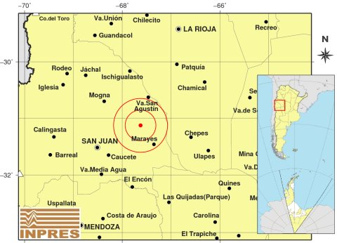 Se registró un sismo de 3,4° en San Juan Se registró un sismo de 3,4° en San Juan