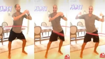 El baile viral de Manu Ginóbili con un aro que es furor en la cuarentena