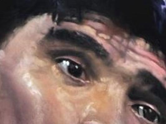 Un argentino hizo un impactante mural de Maradona en Italia Un argentino hizo un impactante mural de Maradona en Italia