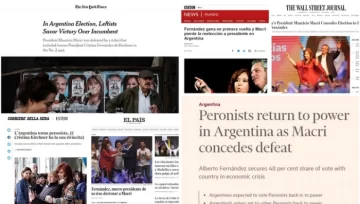 Los medios internacionales se hicieron eco de la victoria de Alberto Fernández Los medios internacionales se hicieron eco de la victoria de Alberto Fernández