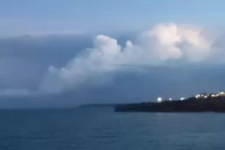 Quería grabar una tormenta y captó la caída de un meteorito