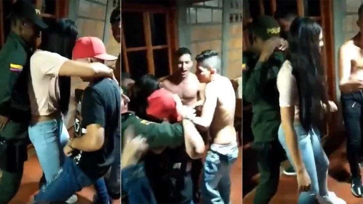 Policías fueron a detener fiesta prohibida por la cuarentena y se quedaron bailando