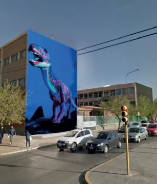 El mural interactivo con un protagonista de la prehistoria El mural interactivo con un protagonista de la prehistoria