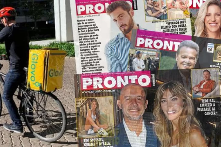 El millonario dueño de revista Pronto se convirtió en delivery
