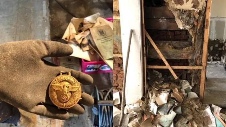 Reparaba la casa de su tía y halló un escondite nazi Reparaba la casa de su tía y halló un escondite nazi