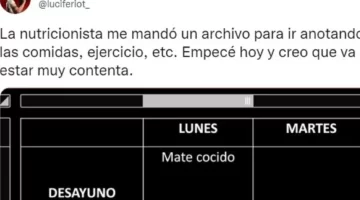 La nutricionista le pidió que anotara todo lo que come y se volvió viral La nutricionista le pidió que anotara todo lo que come y se volvió viral