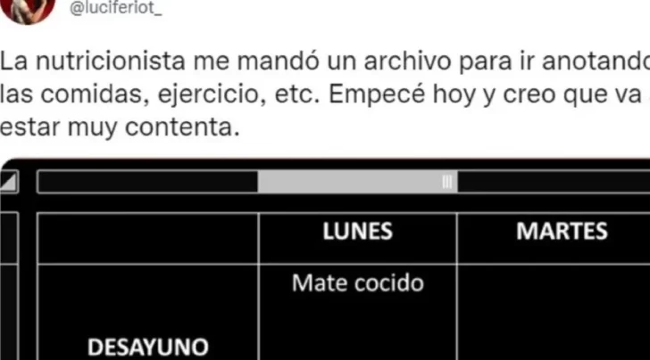 La nutricionista le pidió que anotara todo lo que come y se volvió viral La nutricionista le pidió que anotara todo lo que come y se volvió viral
