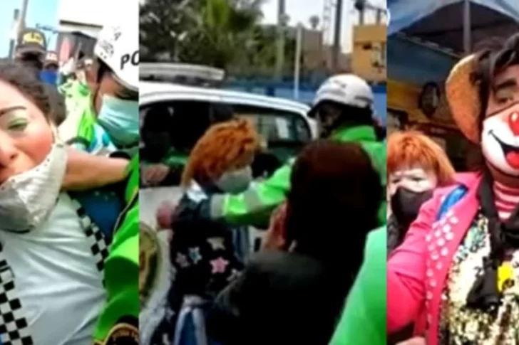 Por violar las restricciones, detuvieron a cinco payasos en el velatorio de un colega