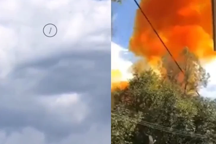 [VIDEO] El propulsor de un cohete chino cayó cerca de una escuela y terminó explotando