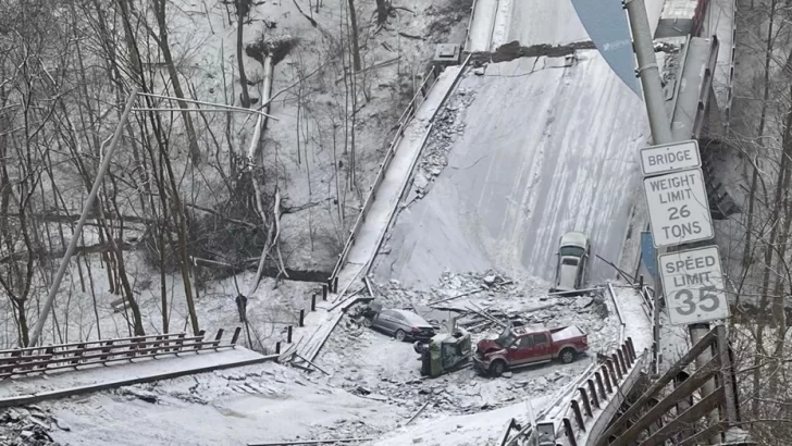 Colapsó un puente en una ciudad de EEUU donde Biden hablaría de infraestructura Colapsó un puente en una ciudad de EEUU donde Biden hablaría de infraestructura