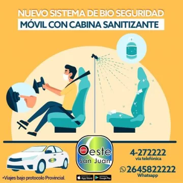 El novedoso sistema de desinfección que implementó Remis Oeste El novedoso sistema de desinfección que implementó Remis Oeste