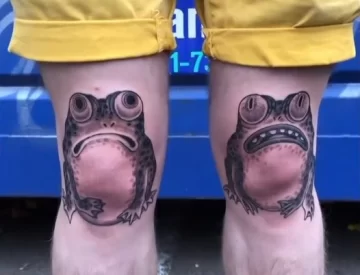 Se tatuó dos ranas en las rodillas y el resultado hiperrealista generó sorpresas Se tatuó dos ranas en las rodillas y el resultado hiperrealista generó sorpresas