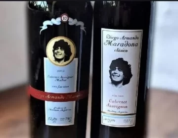 Los vinos “Diego Maradona” guardados 18 años se venden a 38 mil pesos la botella