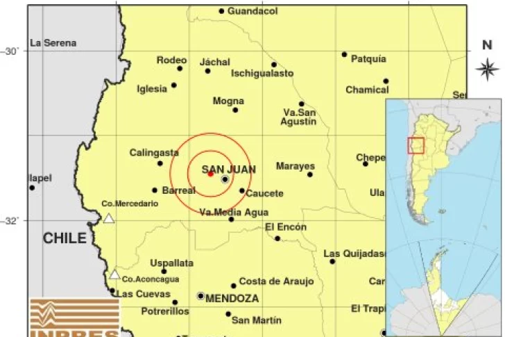 Un sismo superficial sacudió la tarde de los sanjuaninos