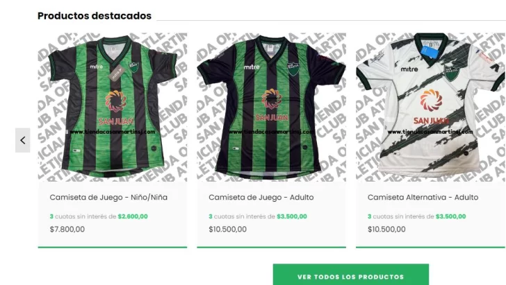 San Martín se moderniza: es el primer club sanjuanino en tener su tienda virtual San Martín se moderniza: es el primer club sanjuanino en tener su tienda virtual