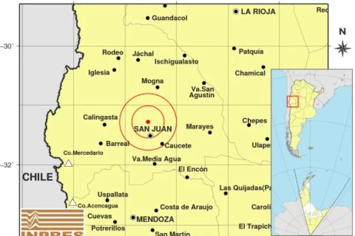 Tembló en la siesta sanjuanina