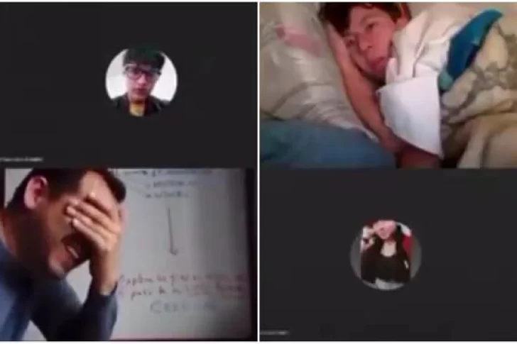 “¡Pero Sebas!”: la reacción de profesor al ver a un alumno tirado en la cama en plena clase