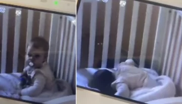 Una bebé se hizo la dormida para engañar a su mamá y el video se viralizó Una bebé se hizo la dormida para engañar a su mamá y el video se viralizó