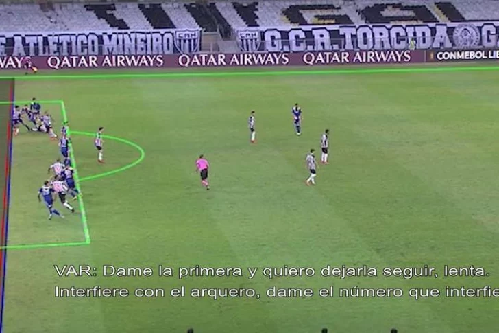 El audio cortado del gol anulado a Boca ante Atlético Mineiro: “Quiero la rodilla del azul”