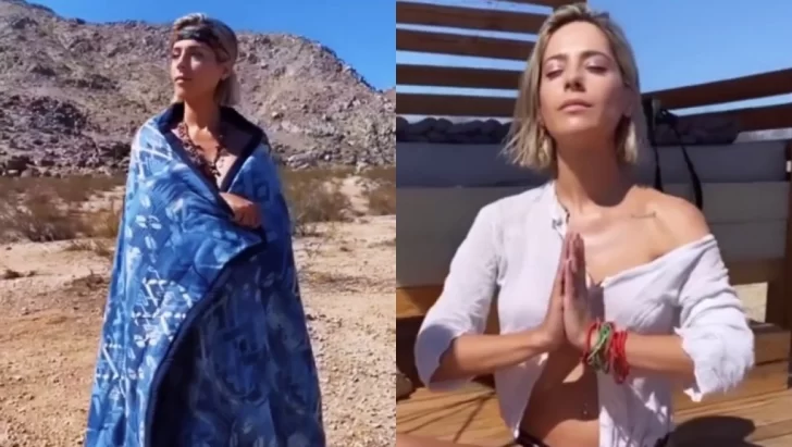 Victoria Vanucci meditó en el desierto Victoria Vanucci meditó en el desierto