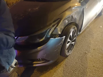 Quiso esquivar a un perro con su auto y terminó volcando Quiso esquivar a un perro con su auto y terminó volcando