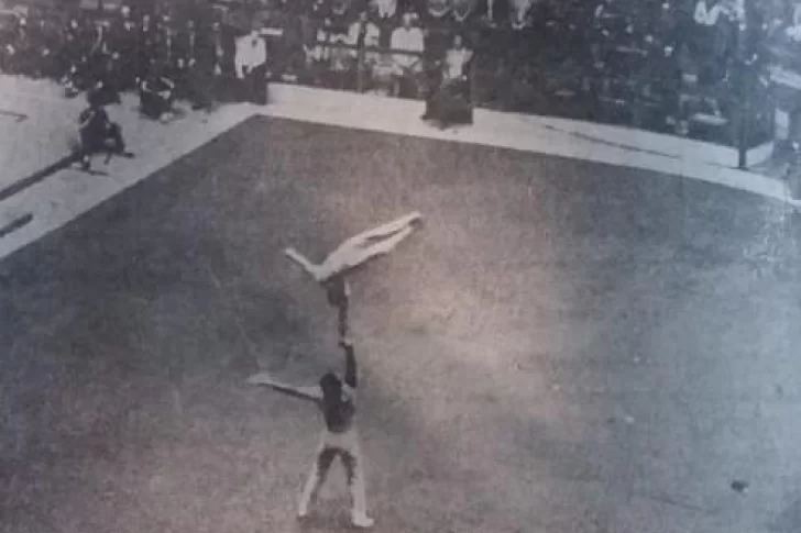 Dos funciones de lujo del ejército de gimnastas soviéticos que deslumbraron a los sanjuaninos