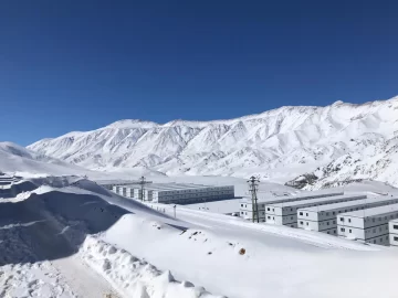 Veladero, con 20 grados bajo cero: mirá las fotos de la nevada