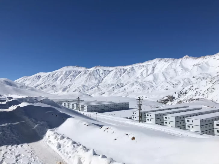 Veladero, con 20 grados bajo cero: mirá las fotos de la nevada
