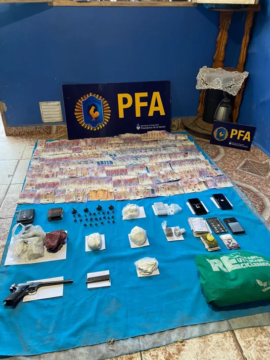 Incautaron cocaína por un valor de $9 millones, marihuana, dinero y armas